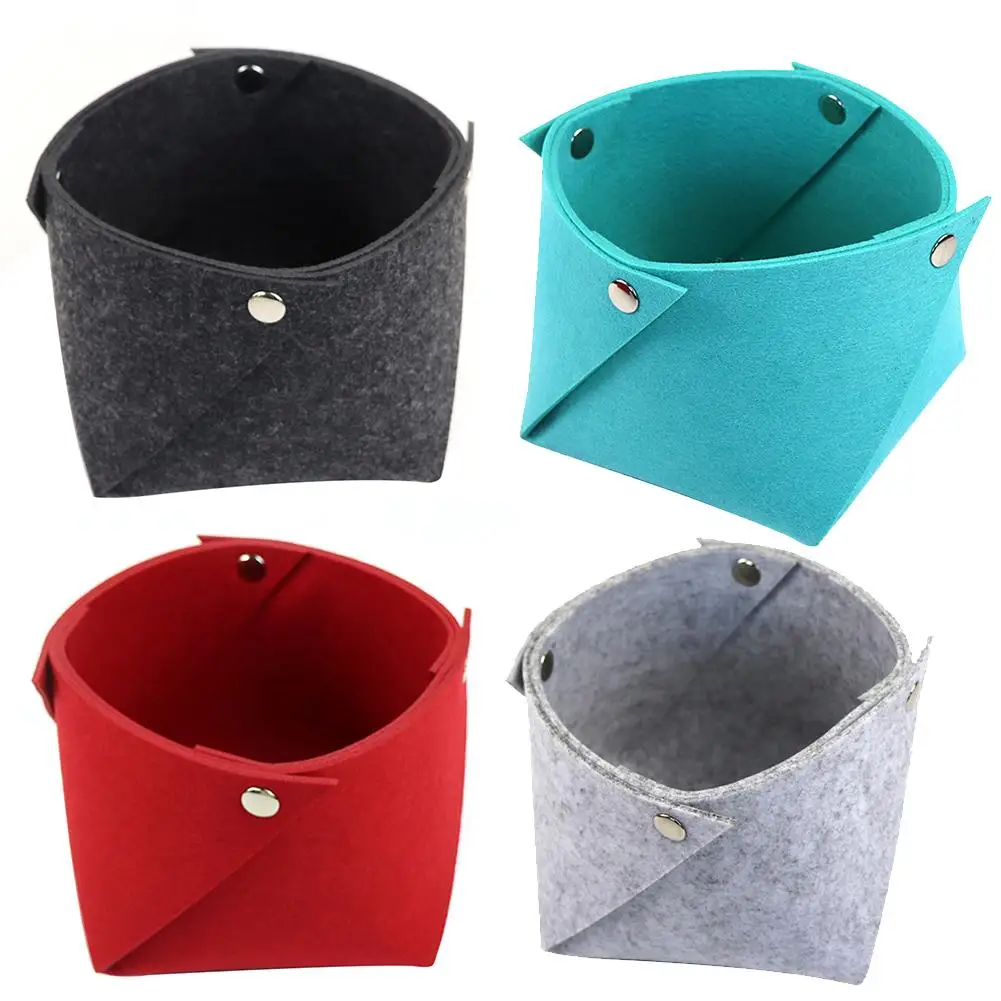 Felt Storage Box Cosmetics Jewelry Organizer Simple Table Case Ornament For Bedroom |