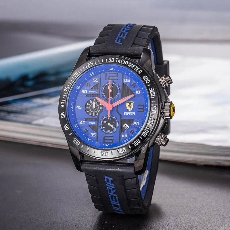 

2021 Ferrari-Tourbillon Quartz Watch New Arrivals Self-Wind Limited Edition Brand Luxury Men's and Women's Watch Clock 8697