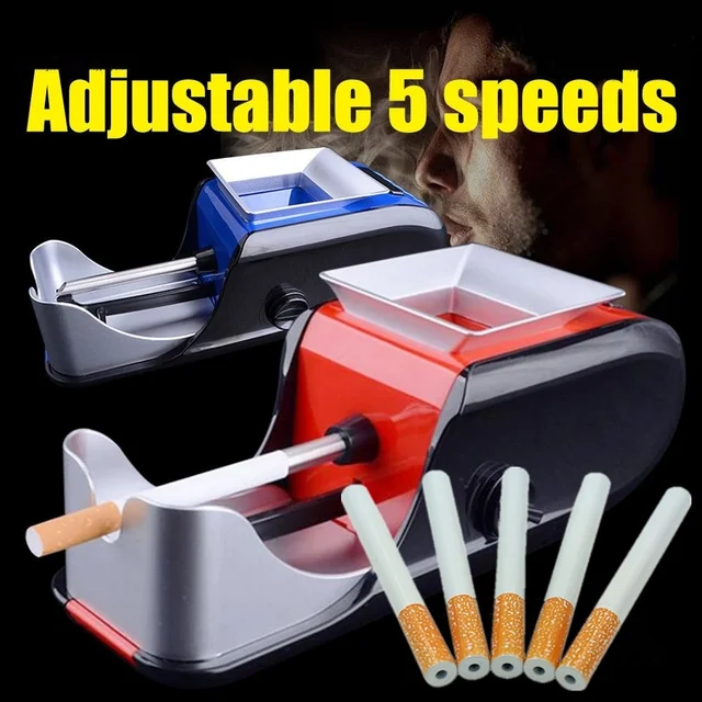 Cigarette Rolling Machine Electric Automatic Maker Tobacco Roller Cigarette Shape Metal Pipe Smoking Accessory One Hitter Tobacc