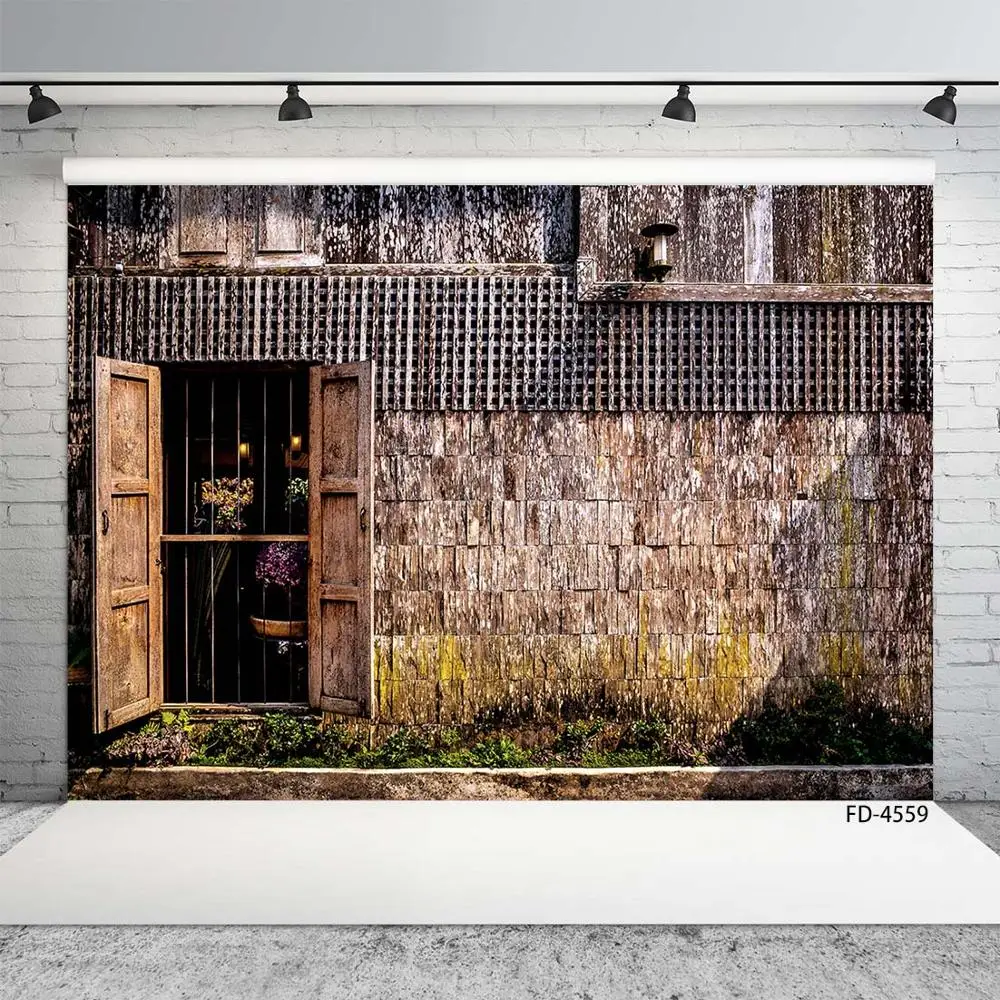 

Кирпичная стена деревянная дверь завод фон для фотосъемки индивидуальные фоны для детей портрет домашних животных Фотостудия