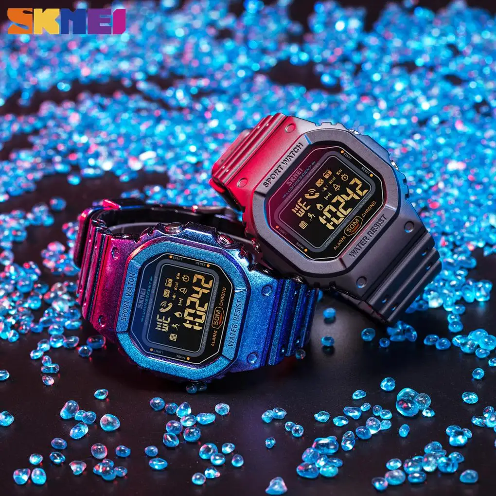 

Смарт-часы SKMEI мужские электронные, спортивные Bluetooth-часы с шагомером, трекером калорий для Iphone