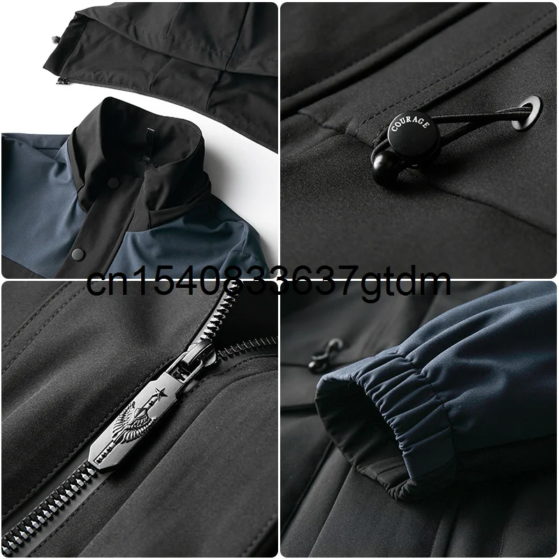 

Spring 2021 new men's fattening plus size fashion casual hooded work jacket men's fat windbreaker