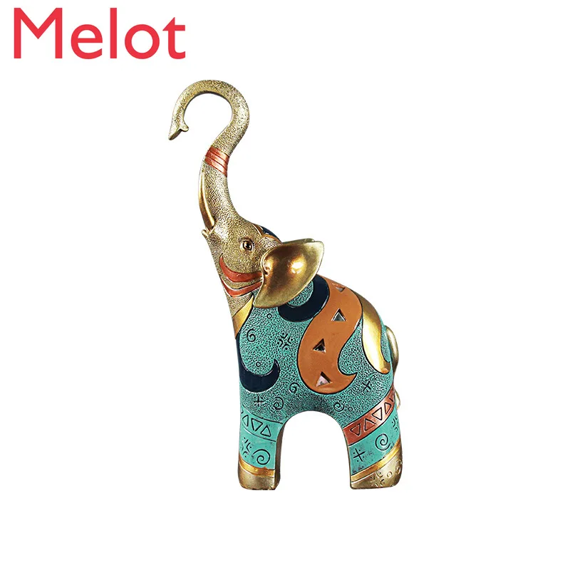 

European-Style Elephant Decoration Couple Elephant Pair Living Room Furnishings TV Cabinet Wine Cabinet Ornament Wedding Gift