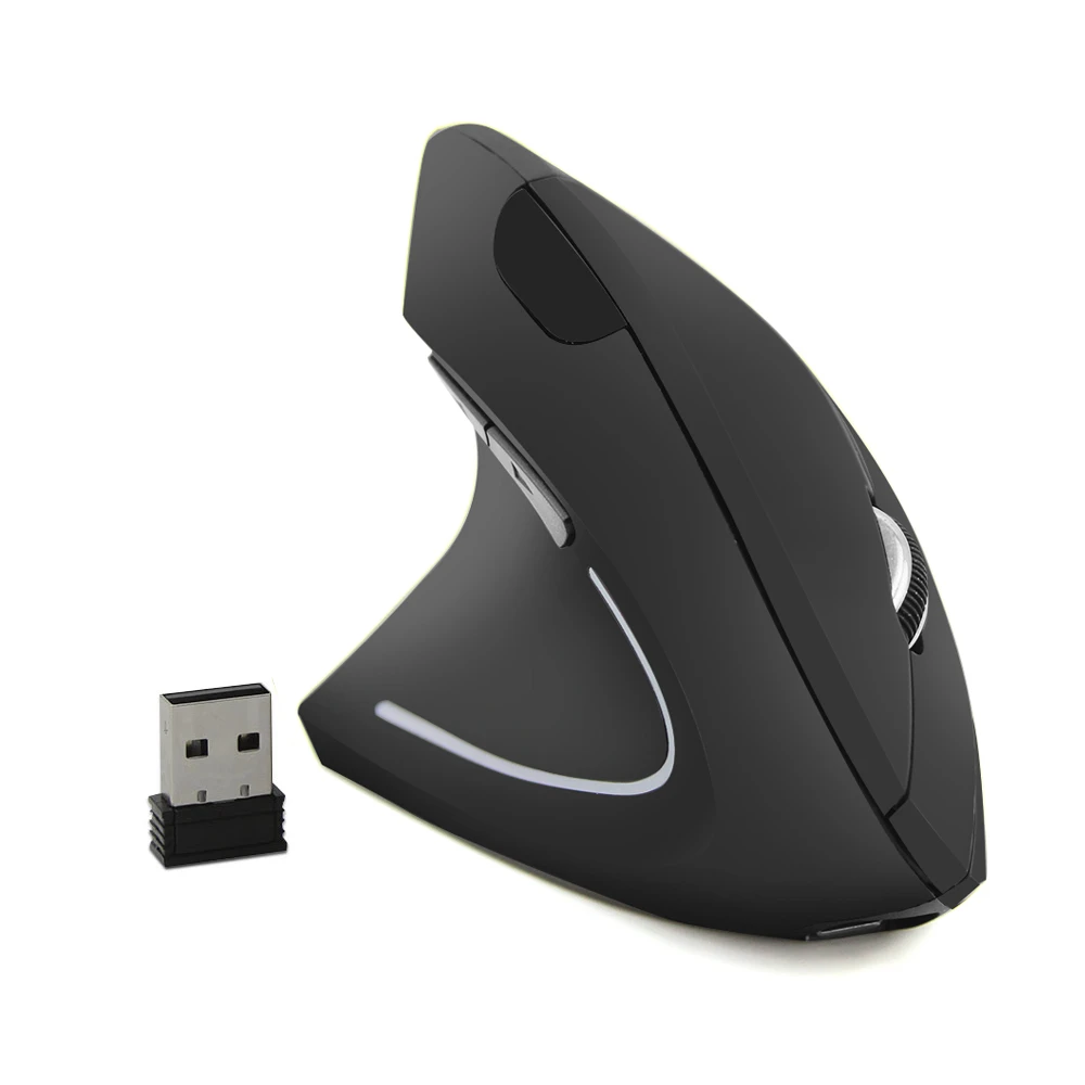 

CHYI Wireless Left Hand Vertical Mouse Ergonomic Rechargeable 3D PC Computer Mause USB Optical 1600 DPI Mice For Desktop Laptop