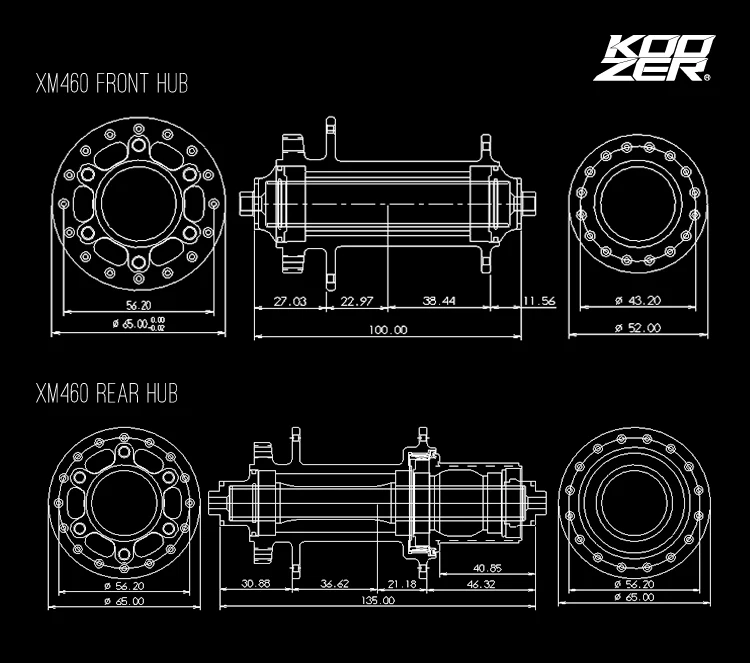 KOOZER XM460 Передняя Задняя Ступица 100*9/15 мм 135*10/142*12 QR через 32 отверстия велосипедные втулки quick release 4 подшипник 6 pawls велосипед ступица часть
