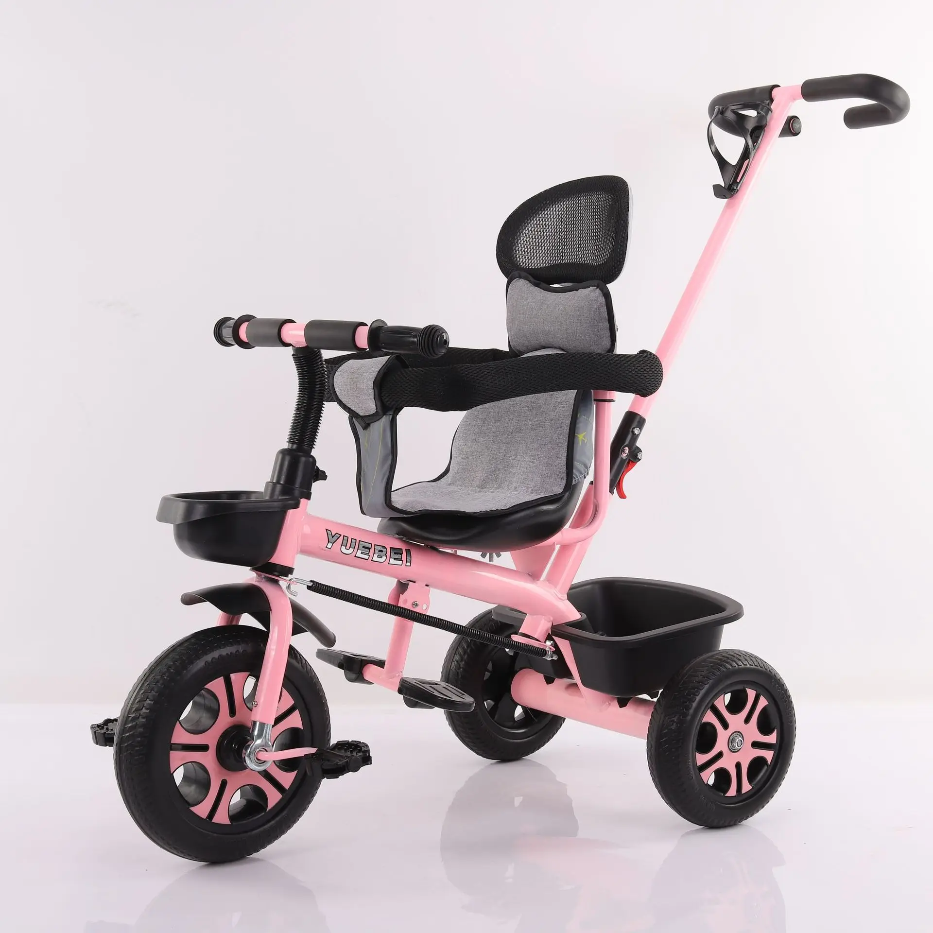 4 In 1 Infant Tricycle Folding Rotating Seat Baby Stroller 3 Wheel Bicycle Kids Bike Three Toddler Trolley | Мать и ребенок