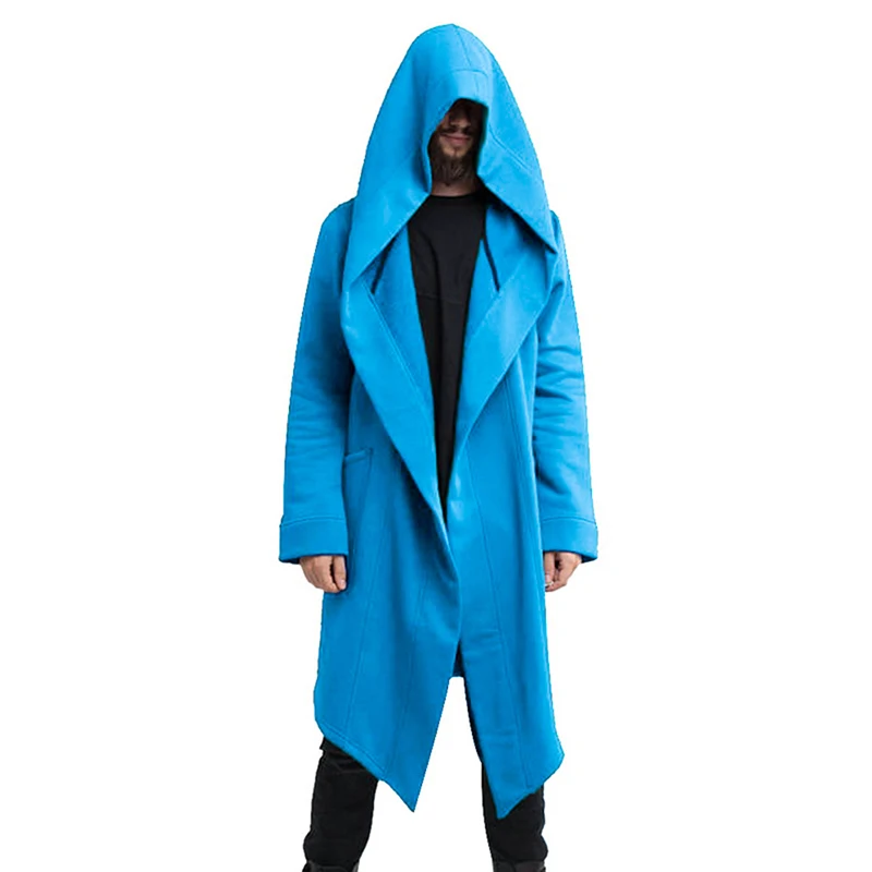 Style B SHUJIN, мужские толстовки с капюшоном, черные, в стиле хип-хоп, мантия, толстовки, модная куртка с длинными рукавами, плащ, мужские пальто, верхняя одежда, Лидер продаж - Цвет: Style B