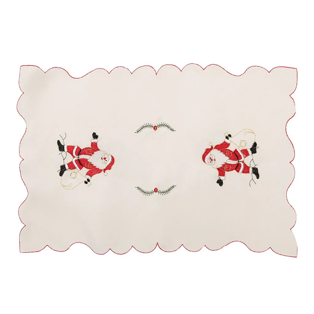 Рождественская чаша вилка коврик для столовых приборов украшение дома вечеринки