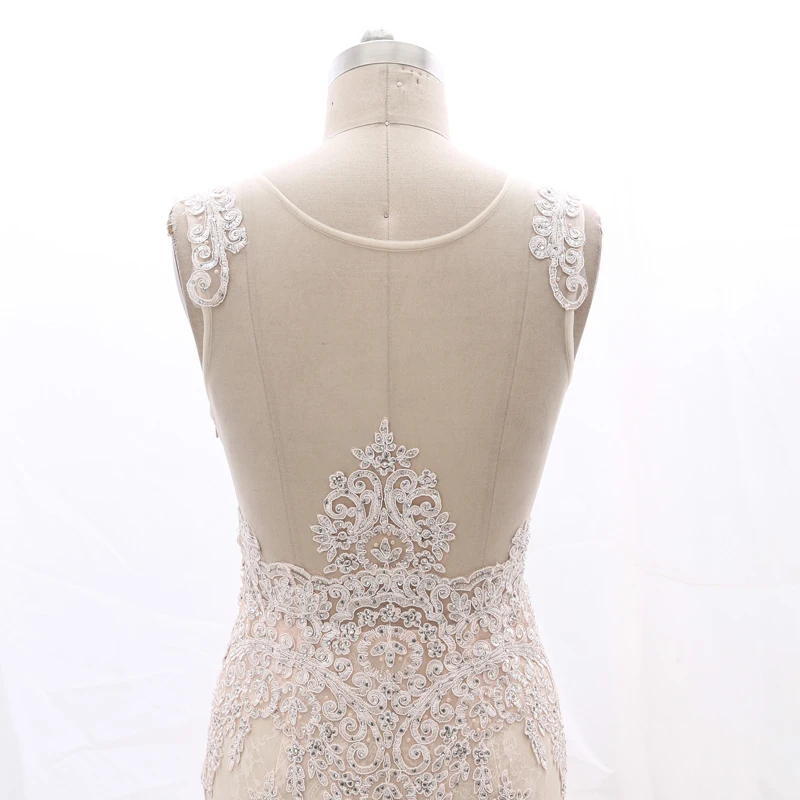 Stock Clean Prom Dress Pink Champange Evening Gown Small size France Lace Gown 210225-012