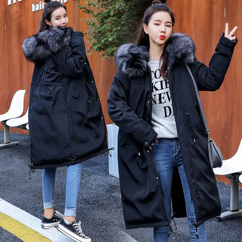 Теплый пуховик средней длины для беременных зимнее женское пальто с капюшоном