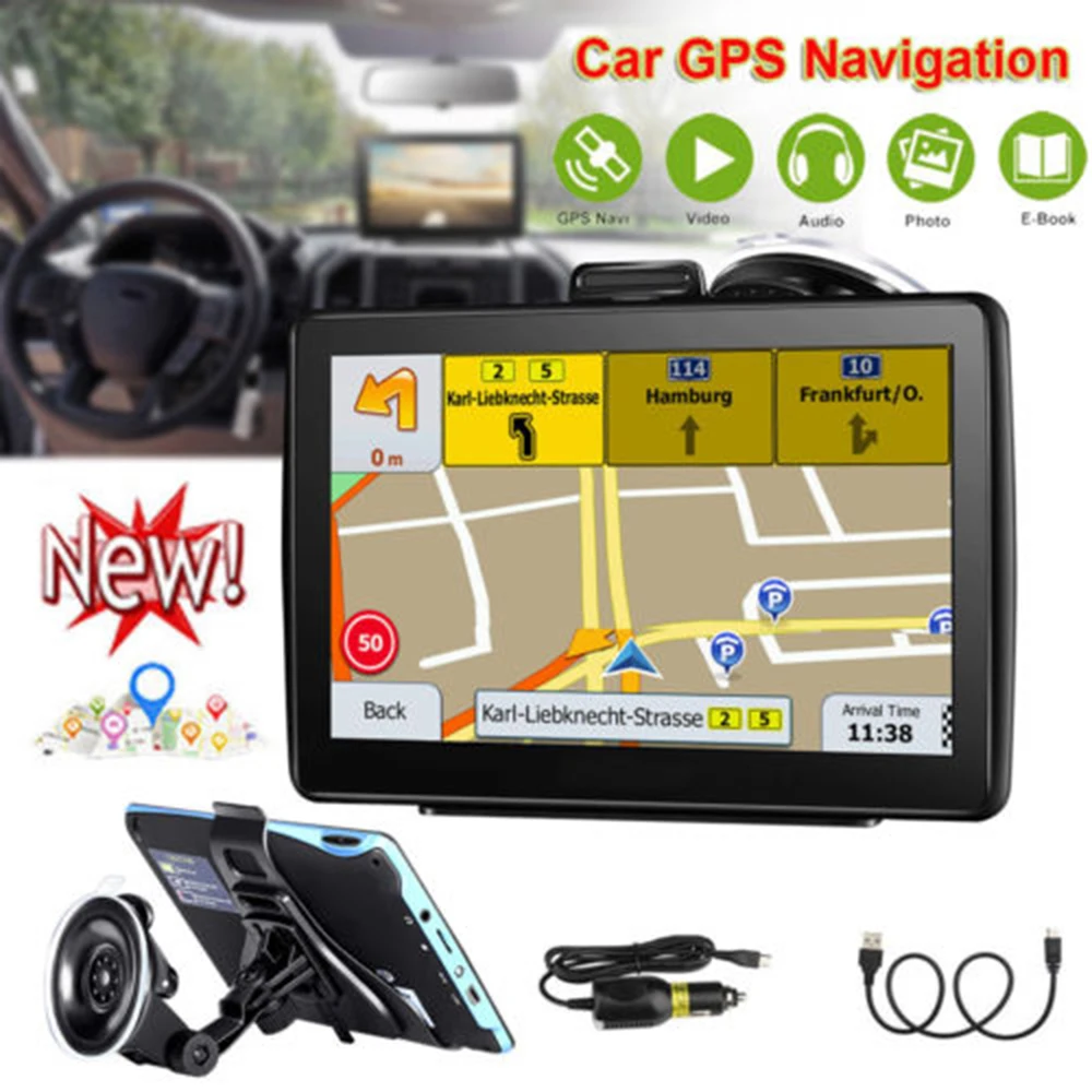 Навигационное устройство 7 дюймов gps навигация ЖК-экран FM Navitel saatellite Навигация последняя карта грузовик gps автомобильный навигатор