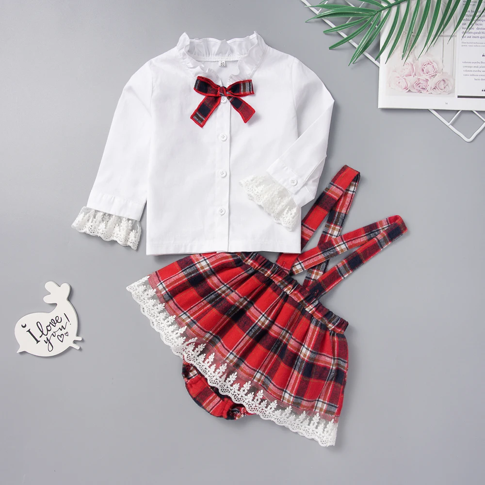 Комплекты из 2 предметов Одежда для маленьких девочек наряды малышей