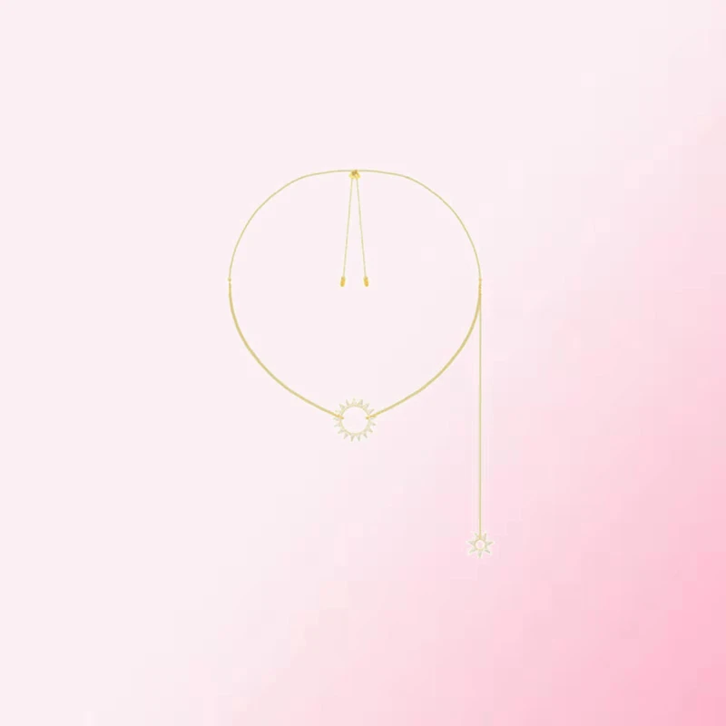 

1:1 Make 925 Sterling Silver Customized Double Sun Personalized Design Fashion Exquisite Necklace