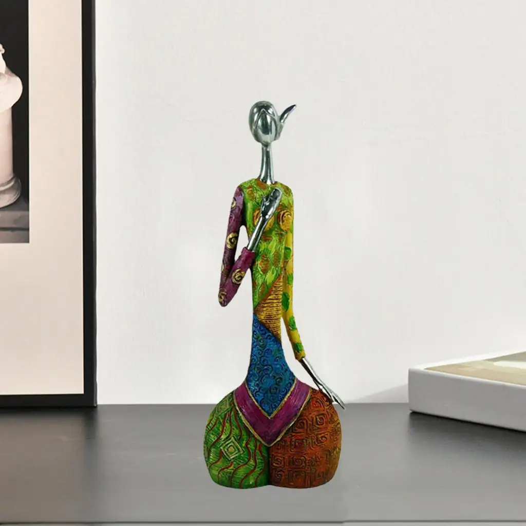 

2x Oil Painting Abstract Art Women Statue Sculpture for Home Office