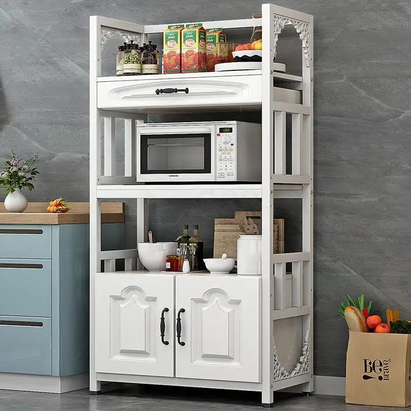 Кухонная полка напольная Многоуровневая для хранения Бытовая