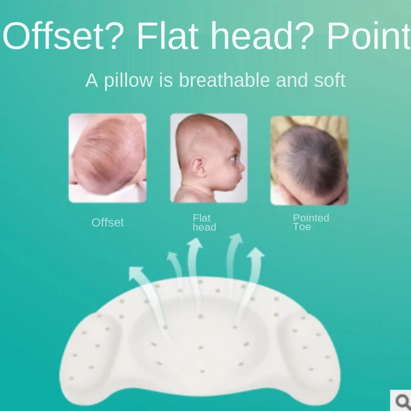 Almohada de lactancia para beb&eacute; reci&eacute;n nacido, soporte para dormir, almohada c&oacute;ncava de dibujos animados, coj&iacute;n de algod&oacute;n para prevenir cabeza plana, Protector de cabeza de beb&eacute;-1