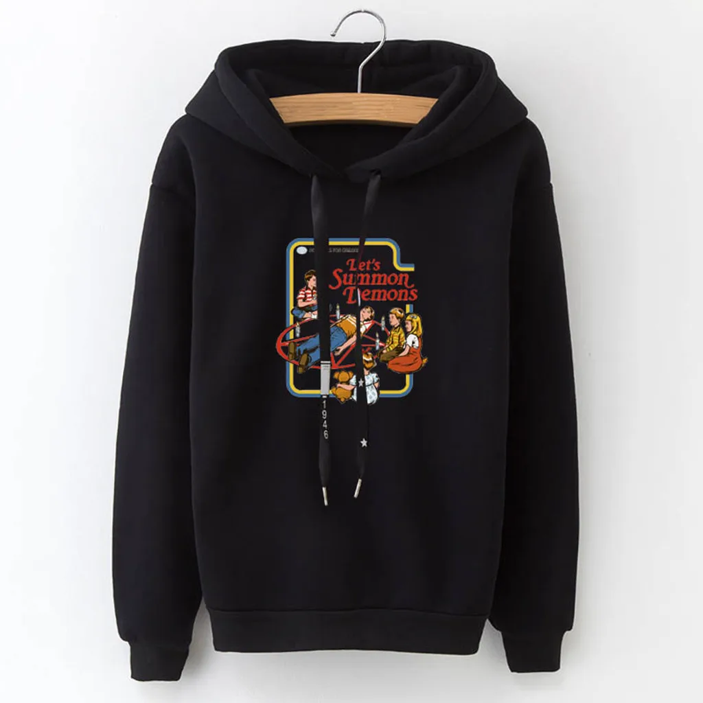 Женская толстовка с длинным рукавом свободного покроя|Женские толстовки и