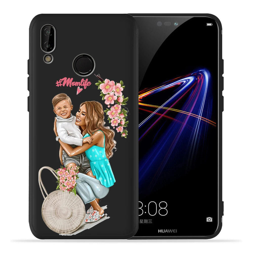 14 Модный черный чехол для телефона Mam Super Mom baby girl для huawei P30 P20 Lite Pro P10 P9 Lite mate 20 30 10 Lite, мягкий чехол для Etui - Цвет: 14