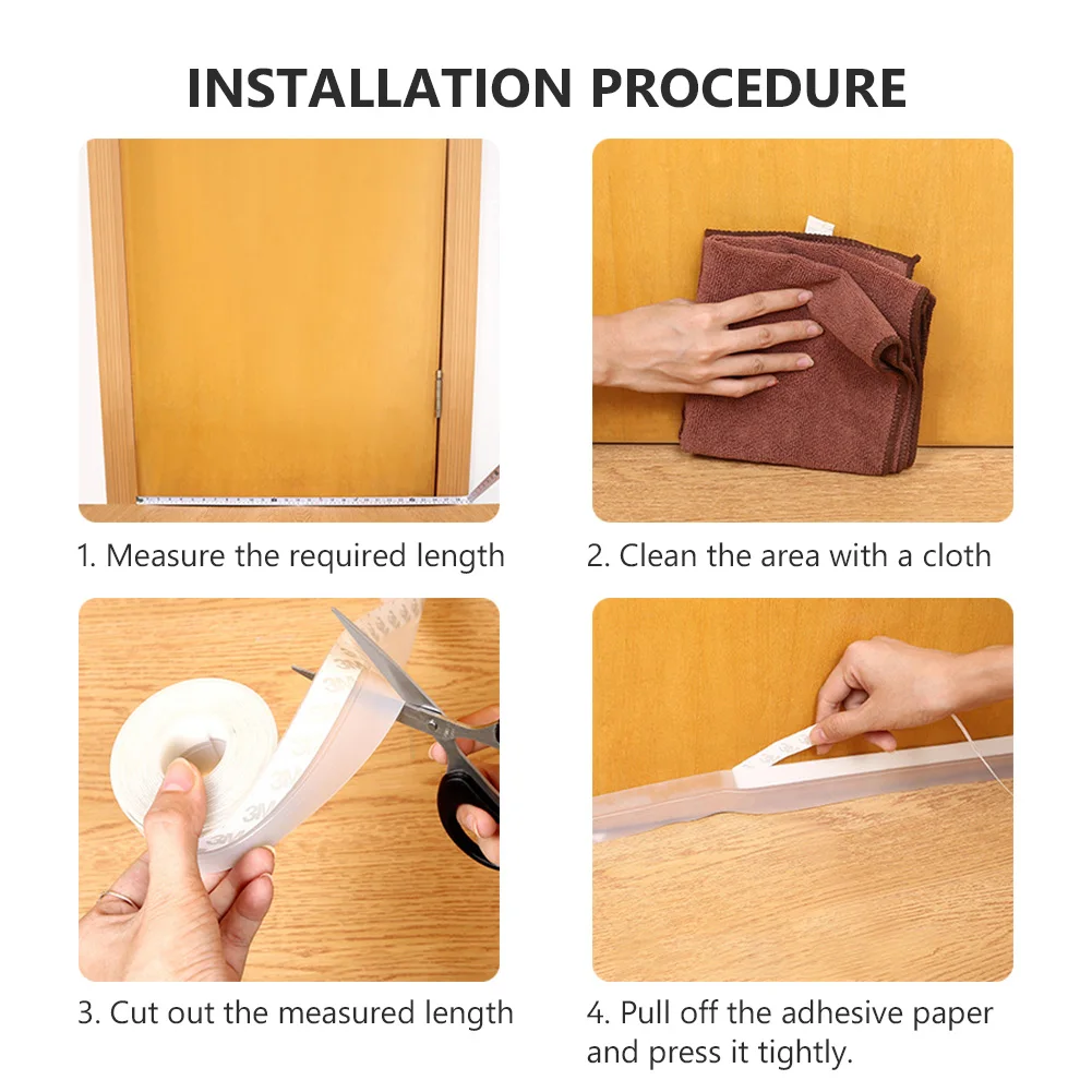 1M/5M Length Self Adhesive Wall Wind-proof Seal Strip Tape Weather Door 3 Color Window Rubber Sealing Stopper Windshield | Обустройство