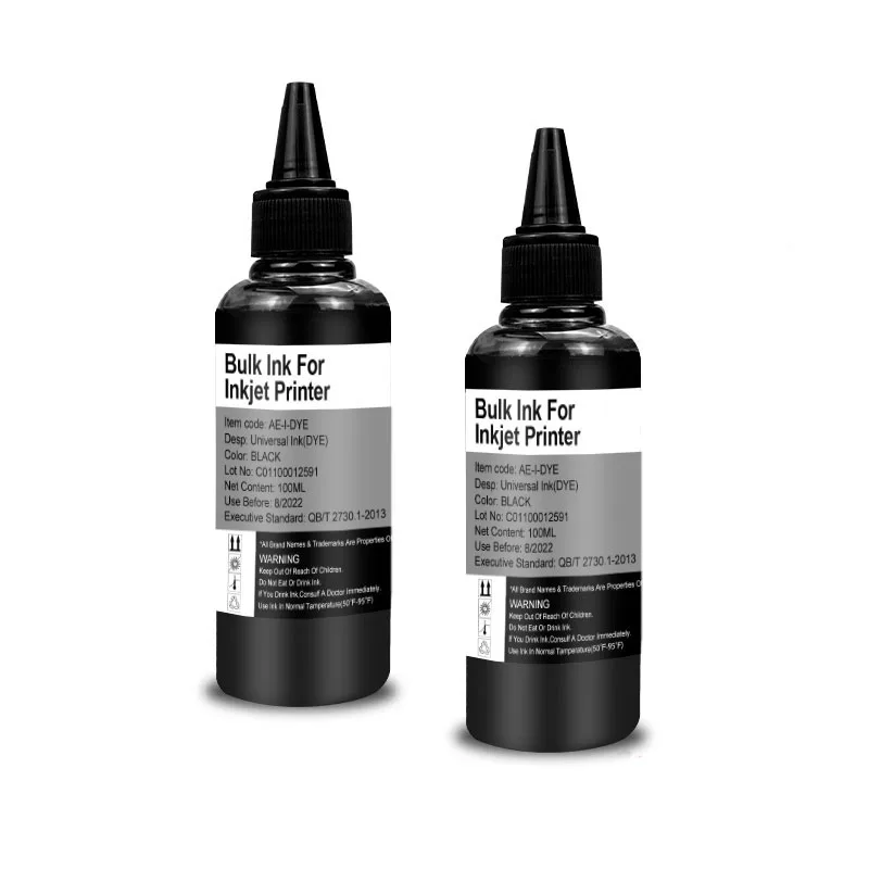 

100ML/Bottle Universal Dye Ink For HP Canon Epson Brothers Series Inkjet Printer For 603xl 29 336 62 304 Printer Refill Dye Ink