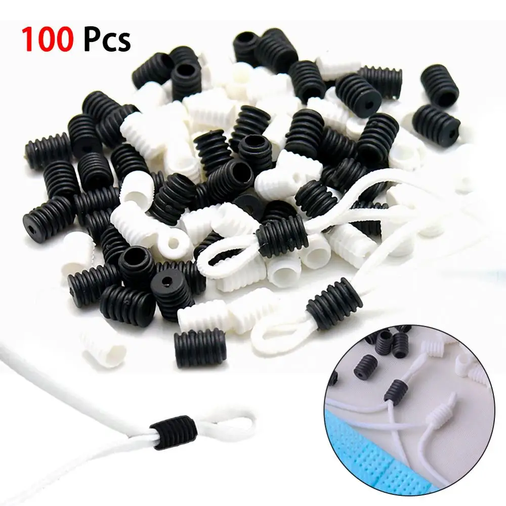 100 ПК Маска силиконовые жгутовые застежки переключение затягивающий шнурок