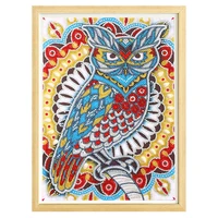 diy5d animal owl bird shape diamond embroidery handmade cross stitch crystal diamond set mosaic decoration christmas gift
