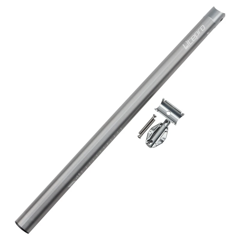 

Litepro 2Pcs 412 Folding Bike Seat Post 33.9mm x 600mm Plating Aluminum Alloy Ultra Light Bicycle Seat Bar BMX Seat Tube