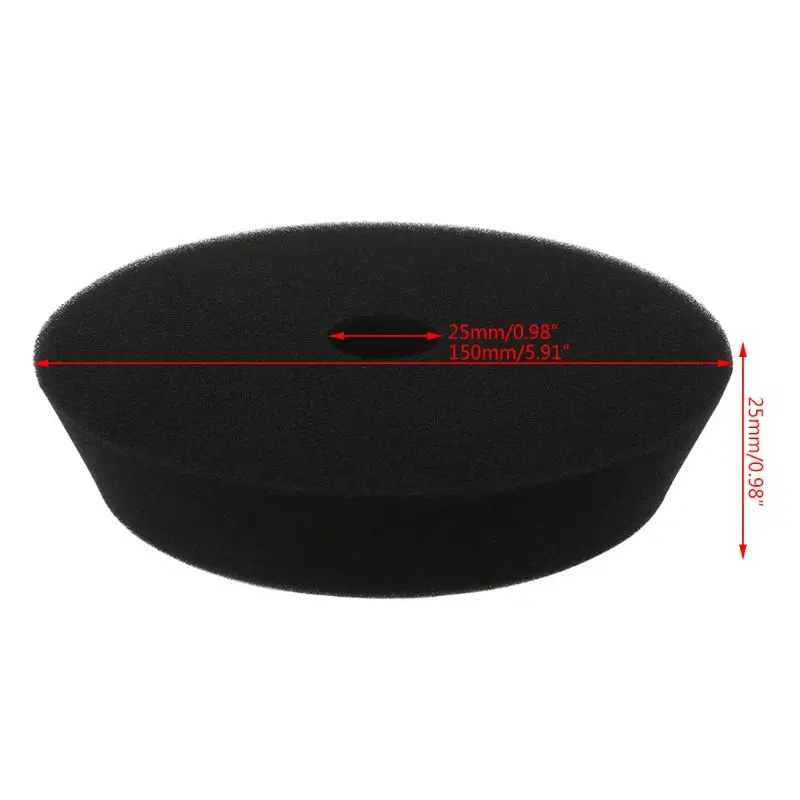 

6" 150mm Buff Sponge Polishing Waxing Buffing Pad Wheel Disc For Car Auto Polisher Buffer QXNB