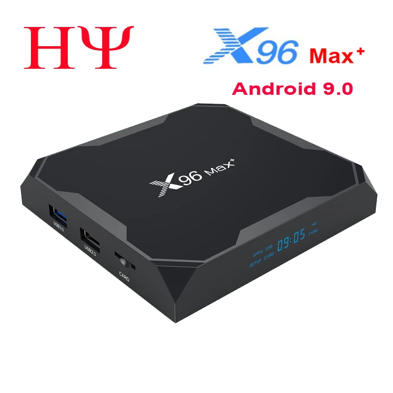 Оригинальный X96 MAX Plus Смарт ТВ приставка Android 9 0 Amlogic S905X3 Четырехъядерный 4 ГБ 64 32 8K