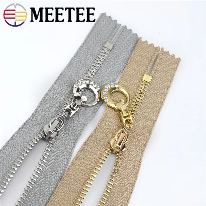 Meetee 3 шт. 15 30 см # металлическая застежка молния с закрытым концом золотые