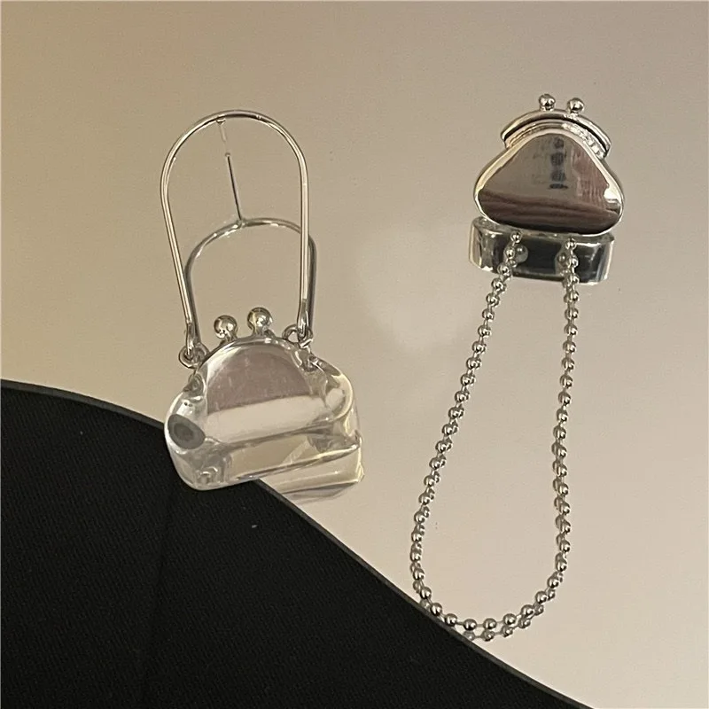 

Fashion Asymmetry Acrylic Earrings for Women Bag Shape Dangle Earrings Female Retro Jewelry Delicate Drop Earrings Wholesale