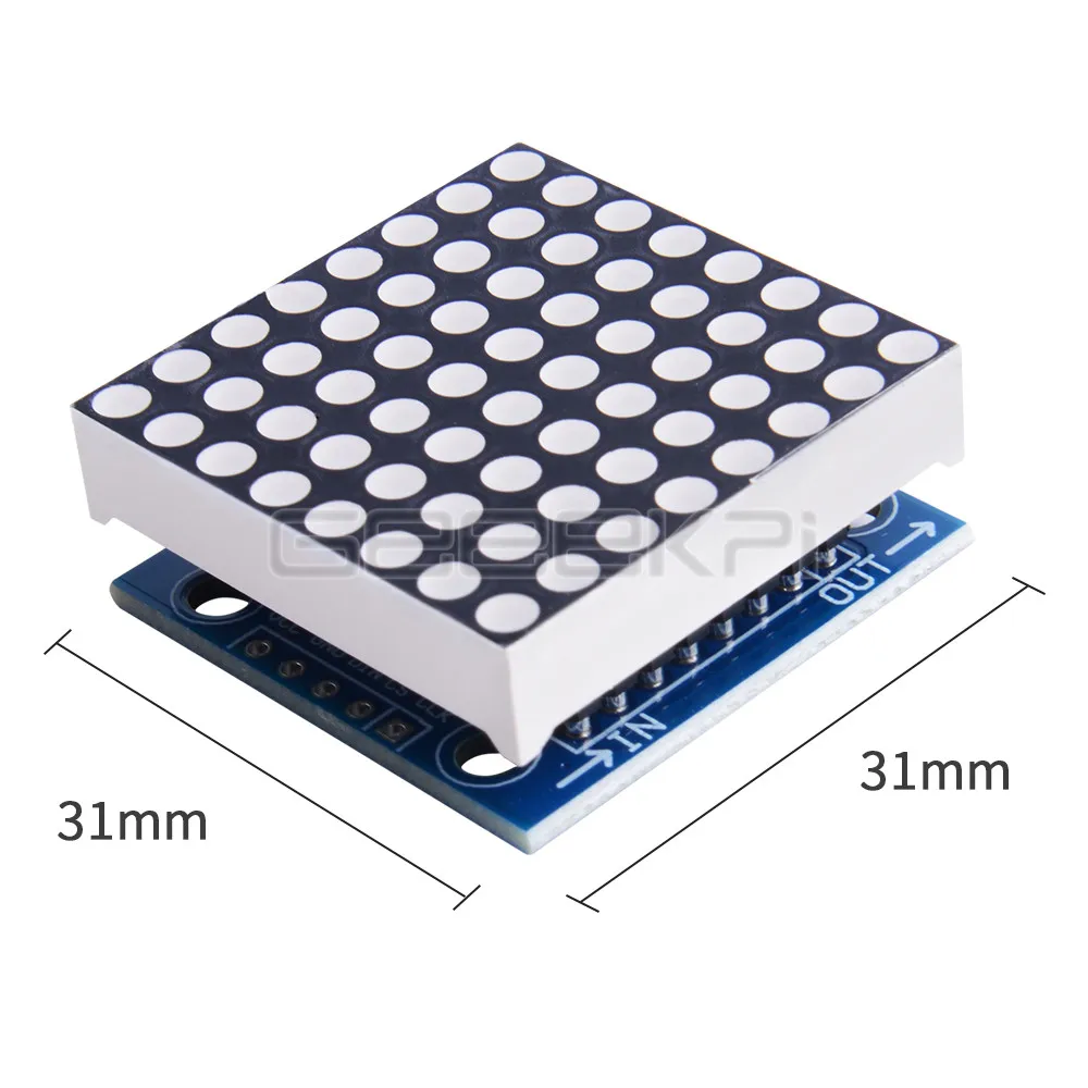 GeeekPi 3 шт. 8x8 MAX7219 точечный модуль светодиодной матрицы MCU светодиодный управления