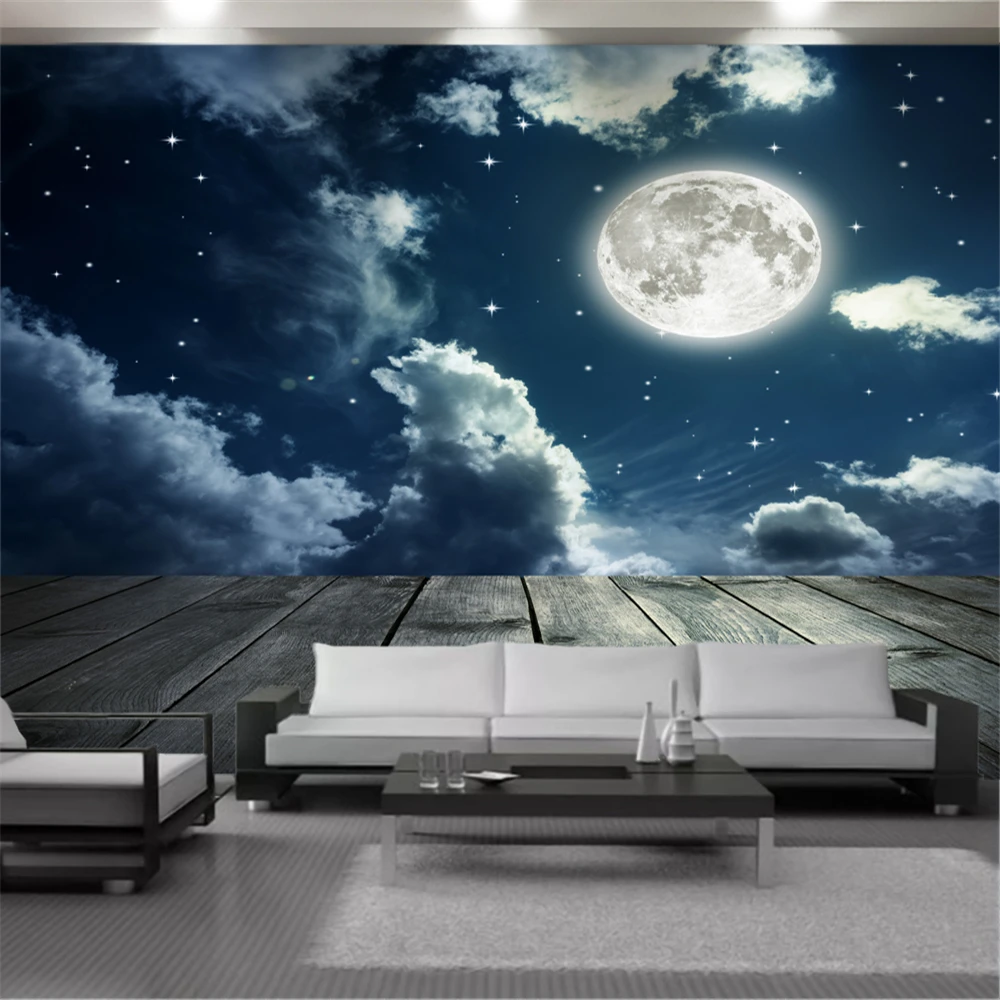 

Romantic 3d Landscape Wall Covering Beautiful Space Planet Mural Living Room Bedroom Home Improvement Painting Wallpapers