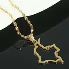 Ожерелье с подвеской с картой Колумбии из нержавеющей стали