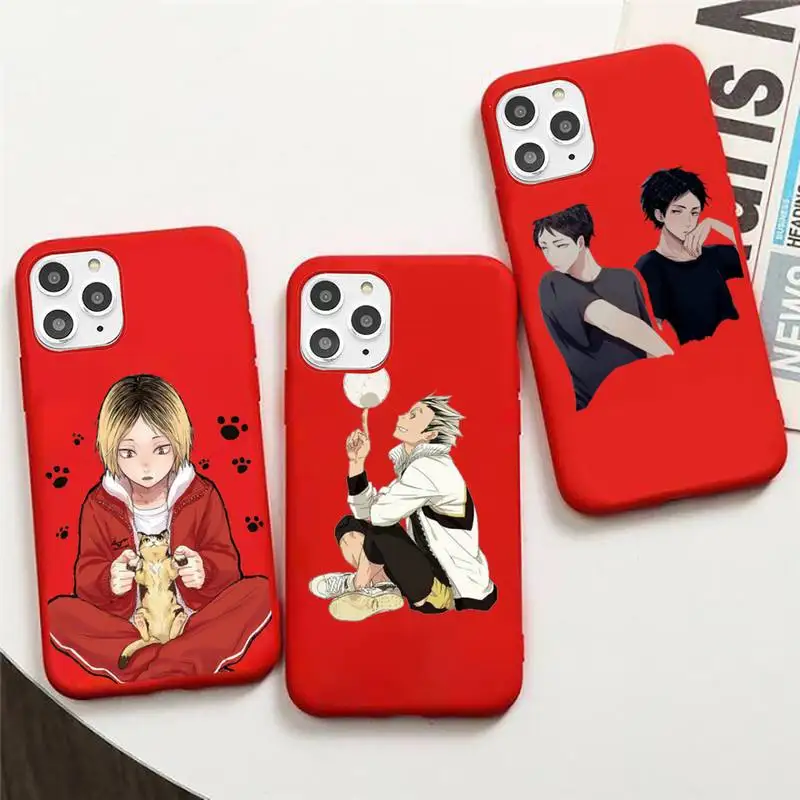 

Haikyuu Hinata Anime Phone Case Candy Color for iPhone 11 12 mini pro XS MAX 8 7 6 6S Plus X 5S SE 2020 XR