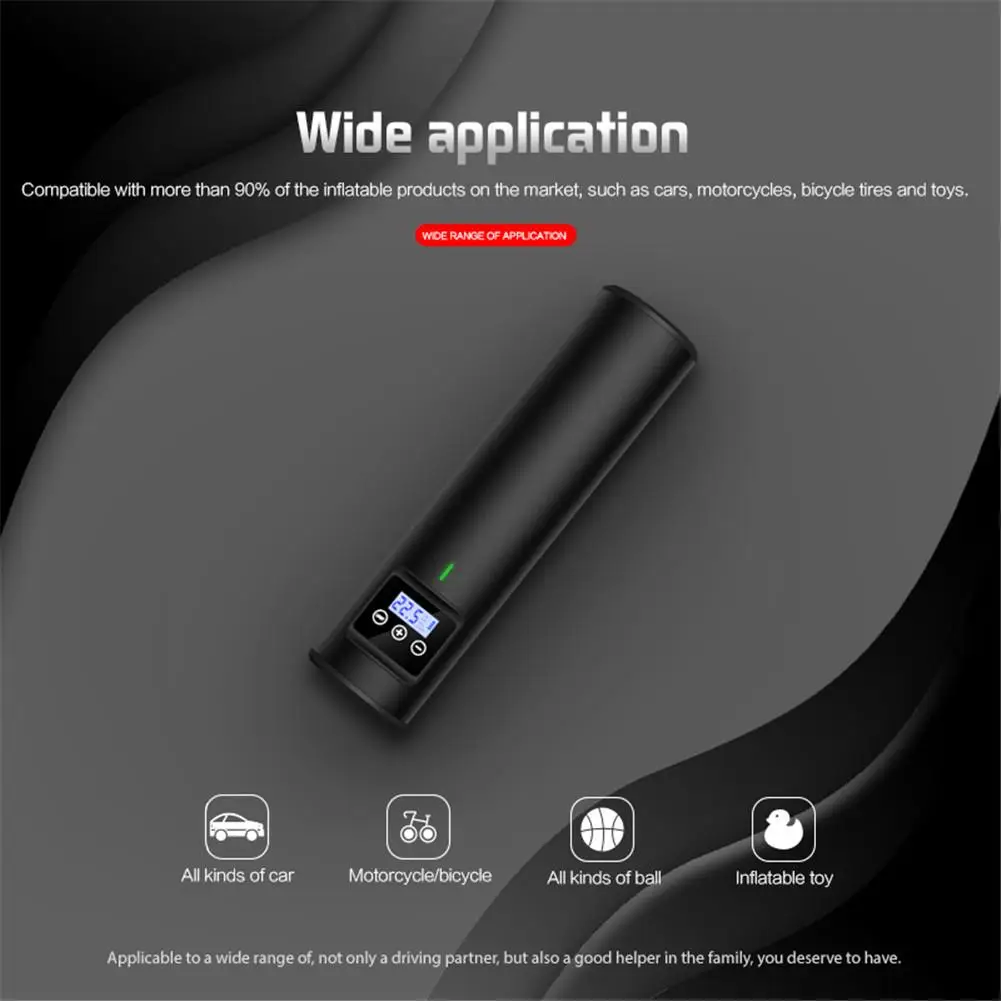 Автомобильный воздушный насос перезаряжаемый портативный беспроводной для шин
