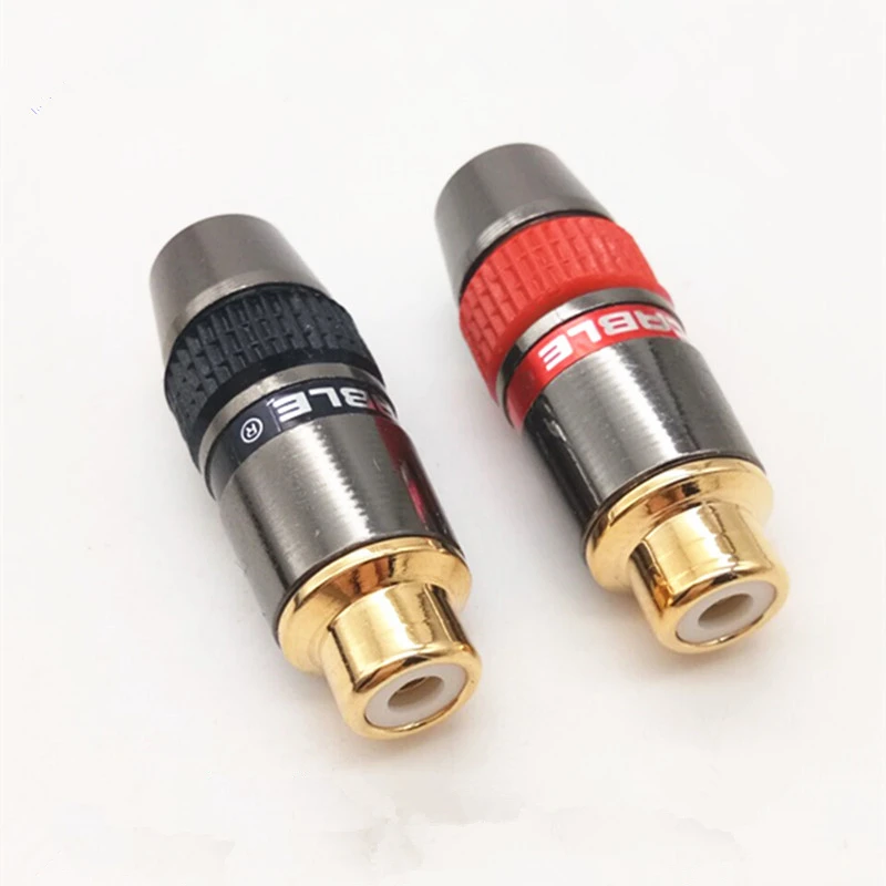 Хорошее качество RCA сварочный штекер/RCA гнездо Медный позолоченный аудио разъем