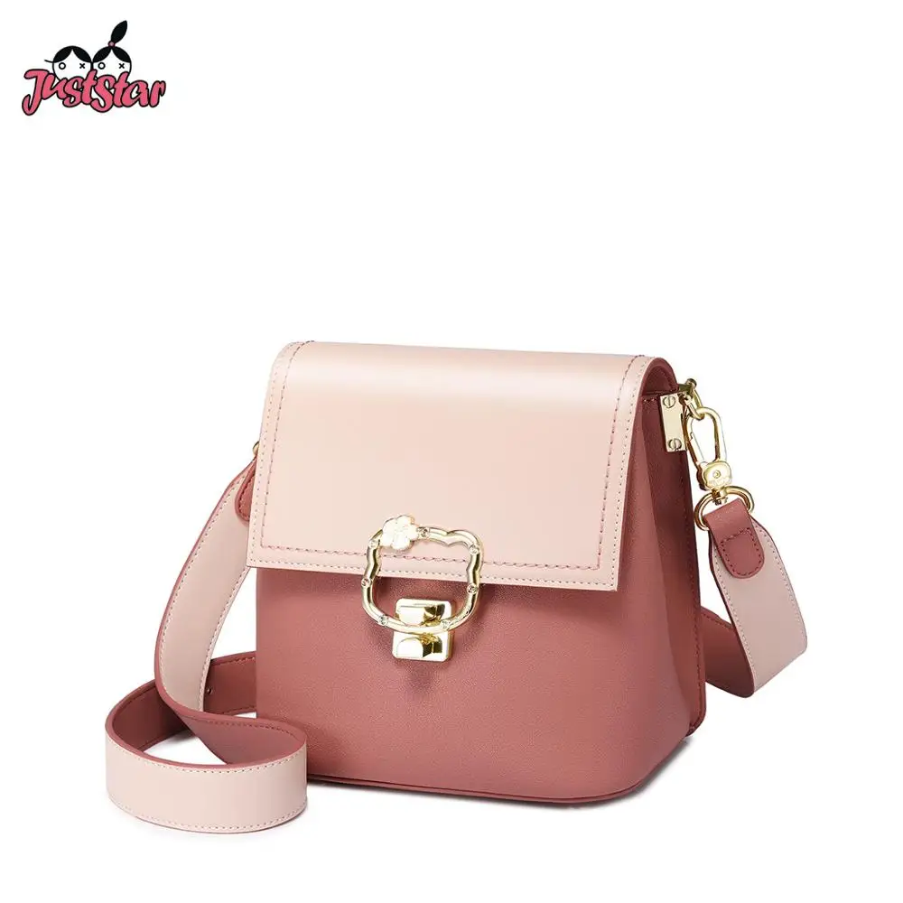 Просто звезда бренд PU кожа Сумка мессенджер мода панелями женские сумки через