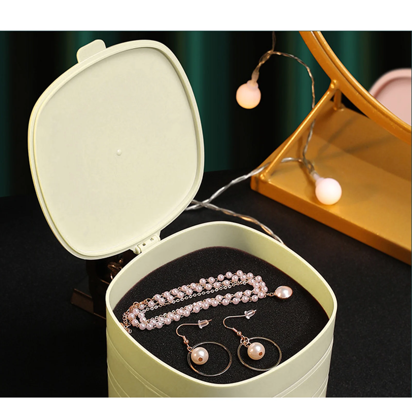 

Jewelry Storage Box Multilayer Plaid Bracelet Earrings Princess Simple Jewelry Storage Makeup Case