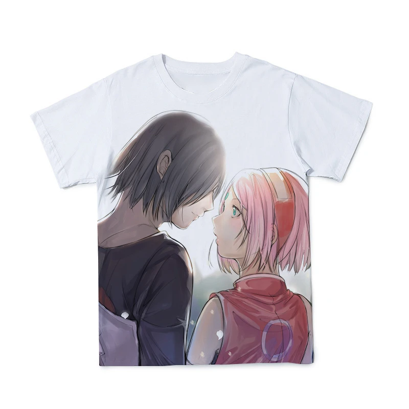 

3D Men's New Naruto T-shirt Fashion Large Size Casual Top Solid Color Printing Pattern Street Couple T-shirt (Customizable)