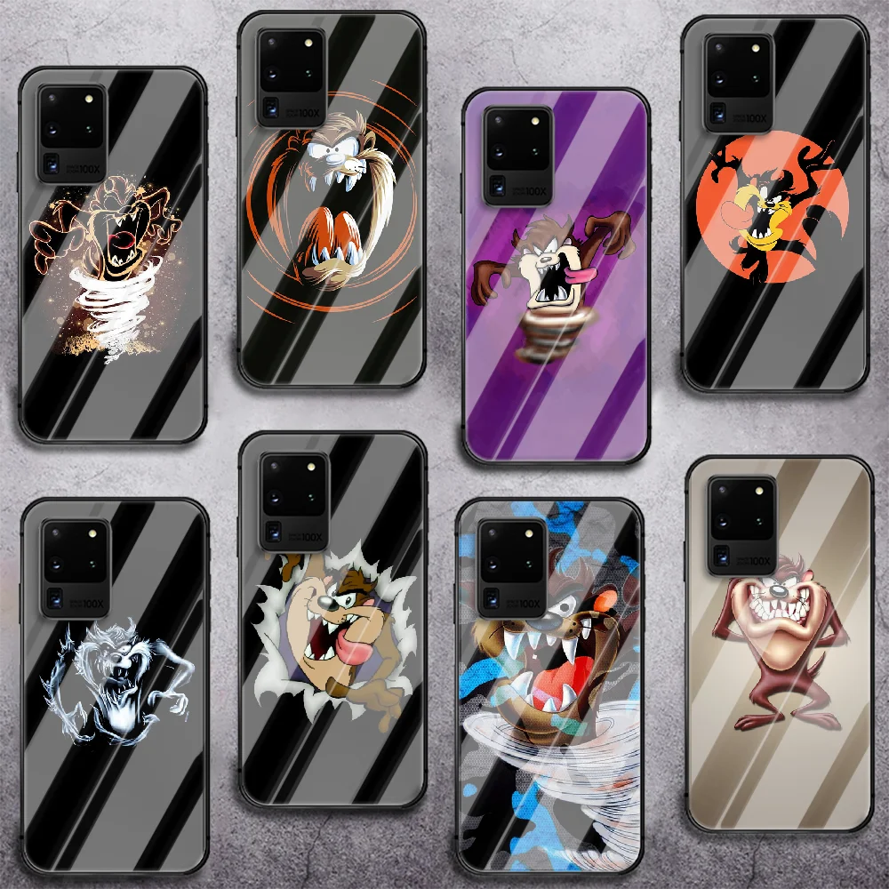 

Tunes Tasmanian Devil Taz Phone Tempered Glass Case Cover For Samsung Galaxy S Note 5 6 9 10 10E 20 21 FE Plus Uitra Prime Hot