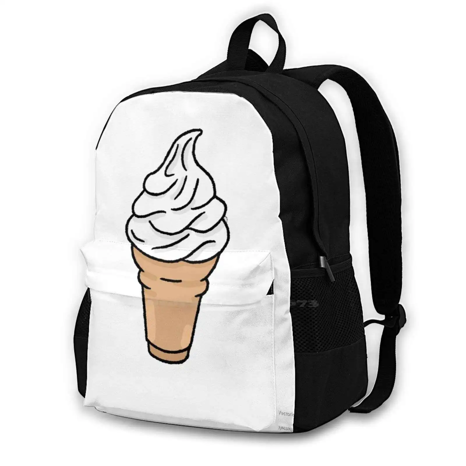 Scream For Ice Cream Bag Backpack For Men Women Girls Teenage Black Burger Mcdonalds Burger King Macdo Maccas Fast Food Brand