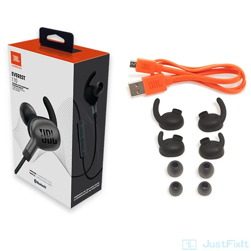 JBL V110BT Earphones Wireless Bluetooth Sports Echo Cancelling Microphone JBL Pro Audio Sound Deep Bass Music Earbuds Headset
