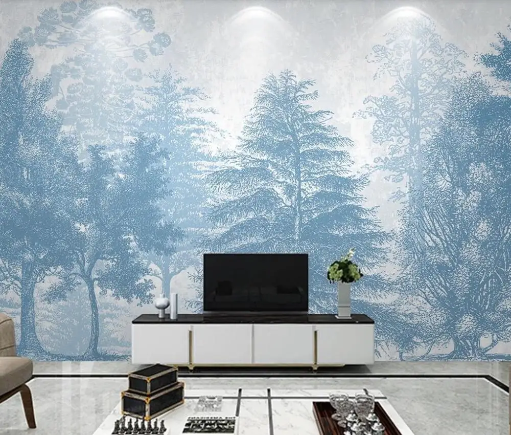 Настенные 3D обои на заказ современный минималистичный настенный фон для