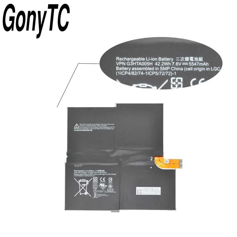 GONYTC оригинальный G3HTA005H MS011301-PLP22T02 Аккумулятор для ноутбука MICROSOFT SURFACE PRO 3 1631