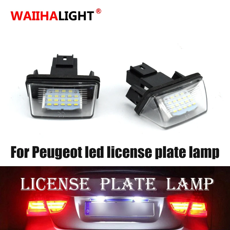 

2Pcs Rear LED License Plate Light For Citroen C3 C4 Picasso C5 BERLINGO SAXO XSARA For Peugeot 206 207 306 307 308 406 407 5008