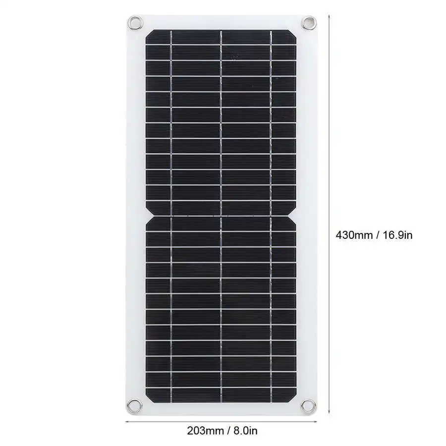 

15W Solar Panel 15W Flexible Solar Panel USB Port IP65 Waterproof Monocrystalline Charger for Car RVs Outdoors