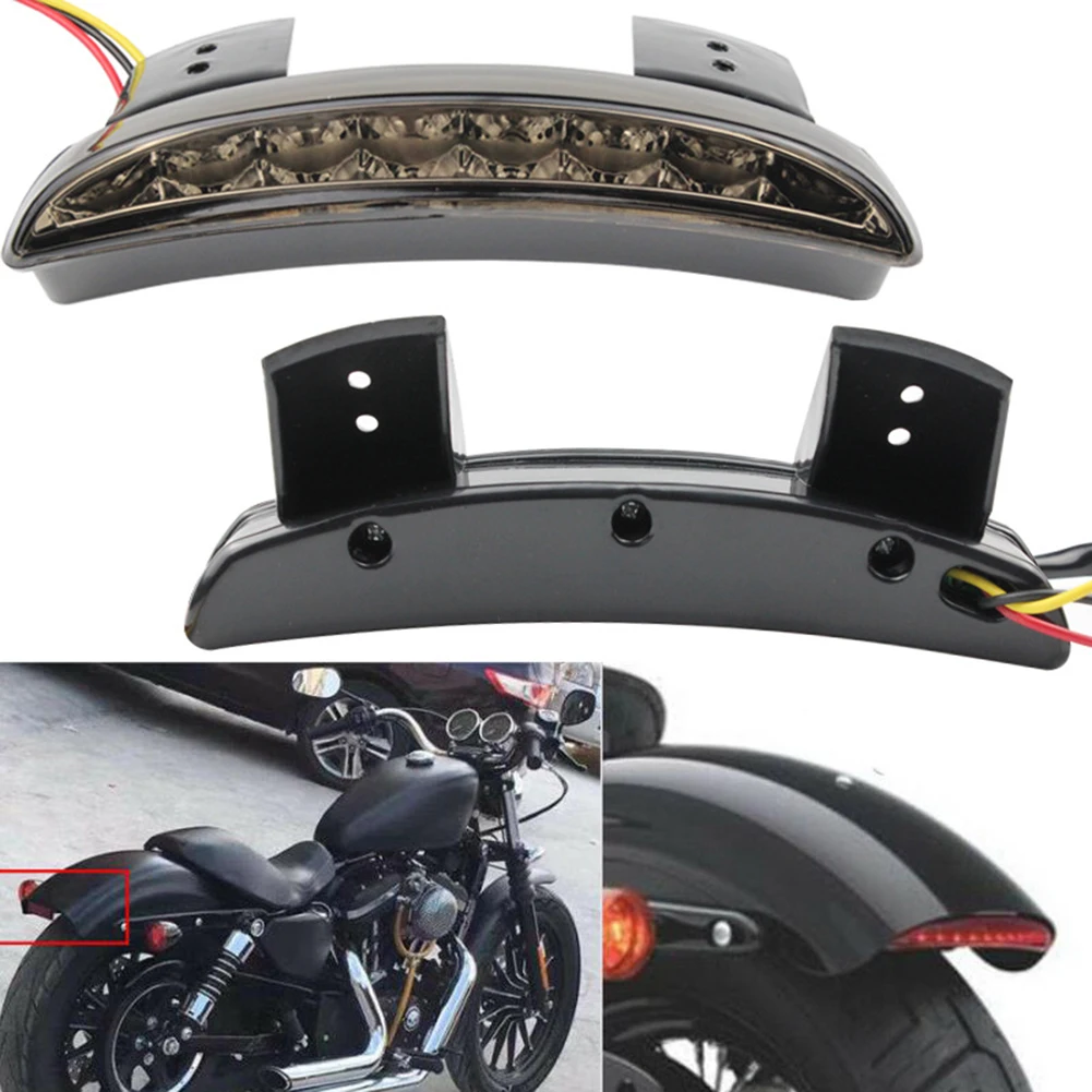 

New Motorcycle Taillight Brake Light Turn Signal Rear Fender Edge Red Warning Light Auto parts