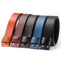 diy luxury designer brand without buckle belt men high quality women genuine real leather dress just strap for jeans waistband