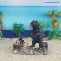 black bear mother and son succulent plant scenery sand set sand table accessories manufacturers direct selling ornaments